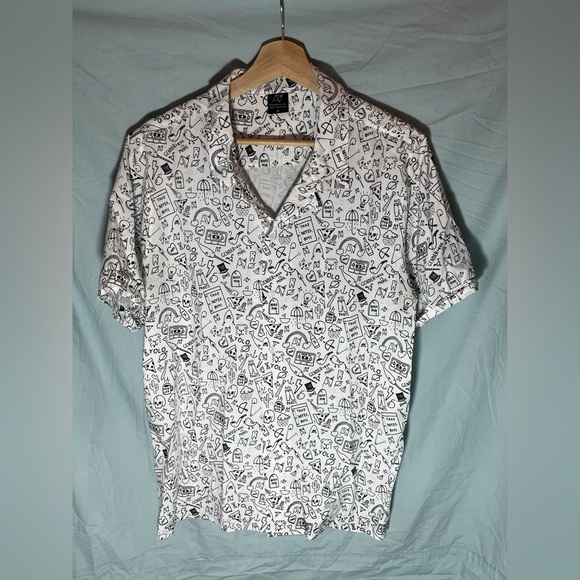 Androgynous Fox Stick&Poke Button Up - Picture 2 of 4